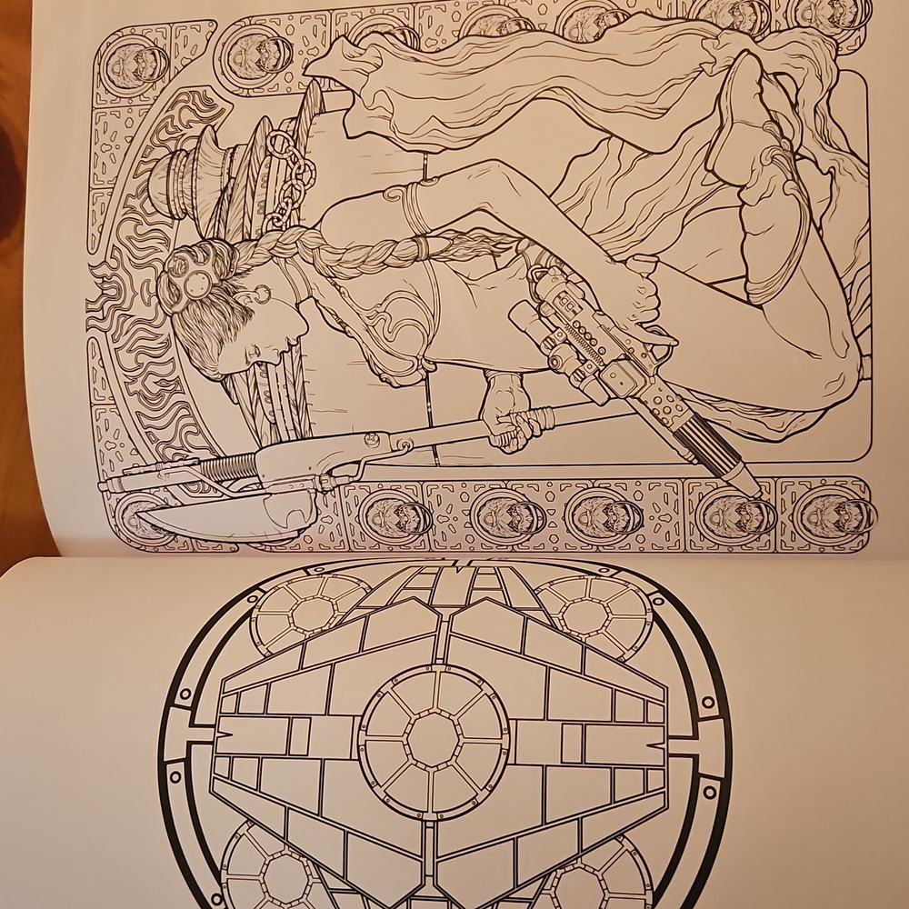 Star Wars Art Therapy Coloring Book - Black and Gold - Picture 6 of 8
